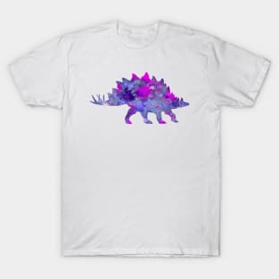 Purple Stegosaurus Watercolor Painting T-Shirt